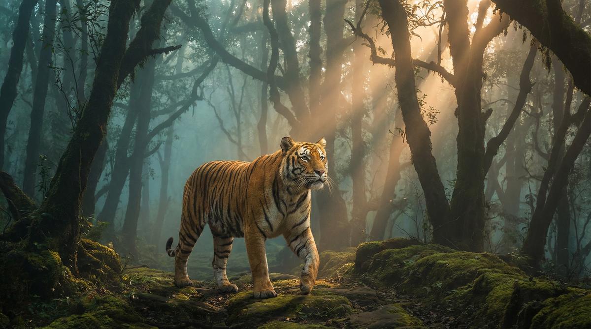 人兽老虎视频 - 孟加拉虎丛林之王视频